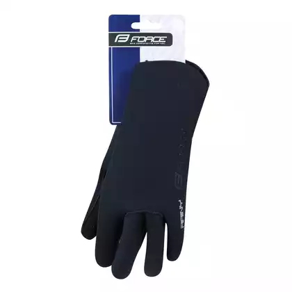 FORCE winter cycling gloves rainy neopren black 90464-L