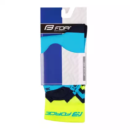 FORCE high sports socks wave fluor-blue 9009111