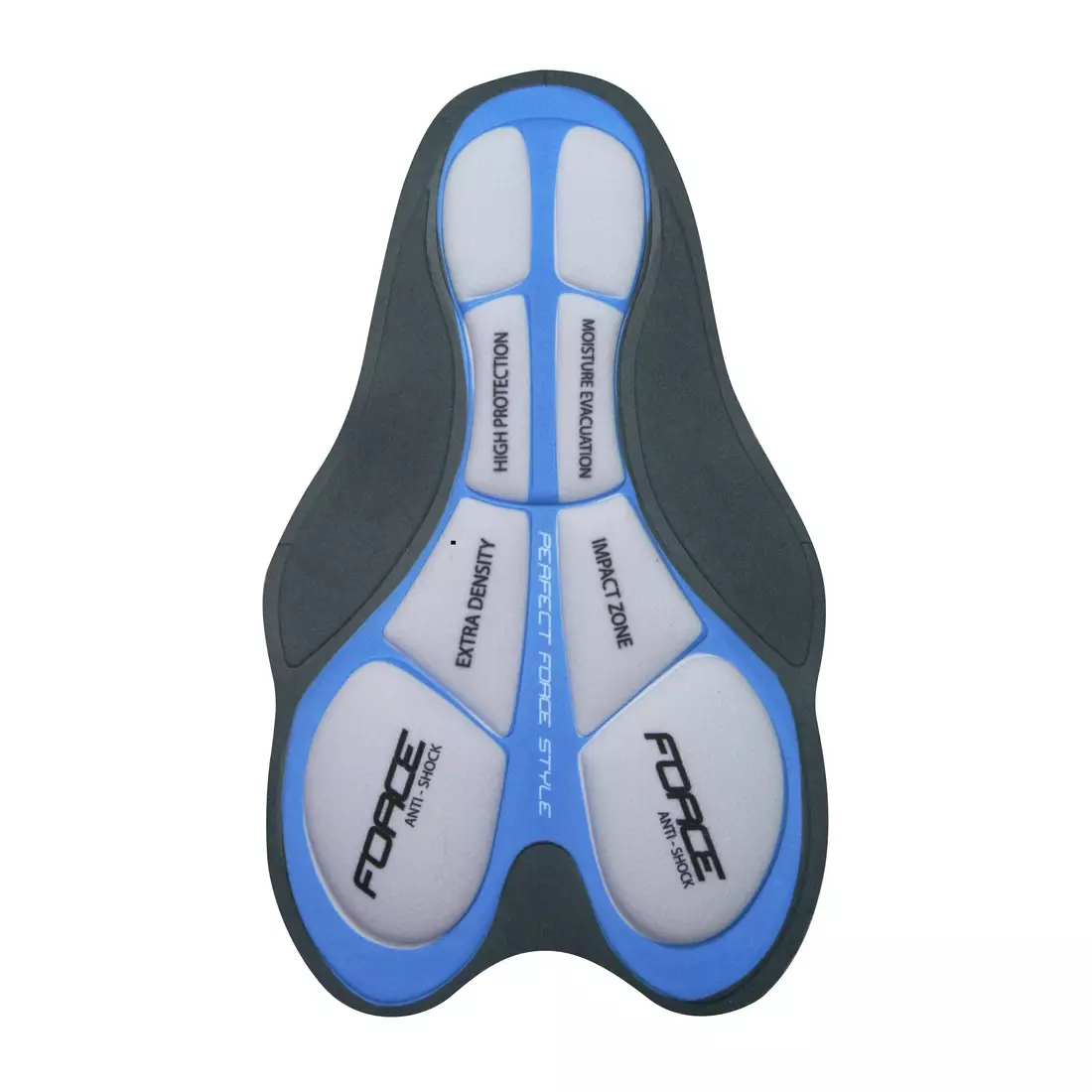 FORCE cycling shorts B20, black-blue 900317