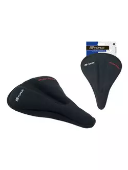 FORCE gel cover for bicycle saddle 290x215 black 