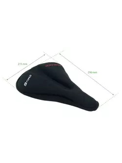 FORCE gel cover for bicycle saddle 290x215 black 