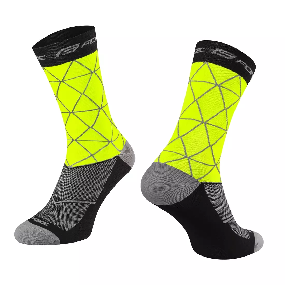 FORCE high sports socks evoke fluor-black 9009122