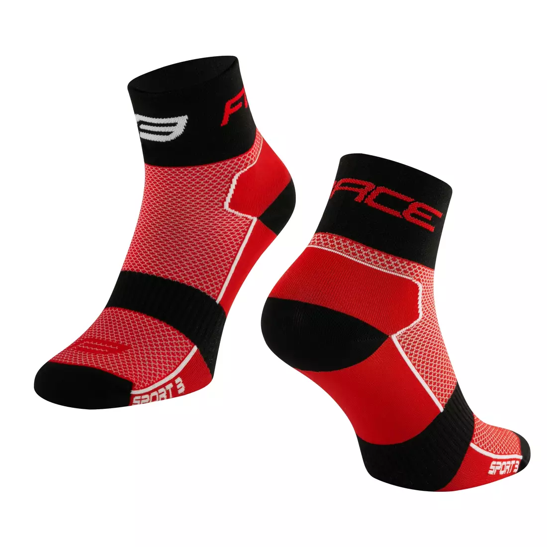 FORCE low cycling socks sport 3 black-red 9009017
