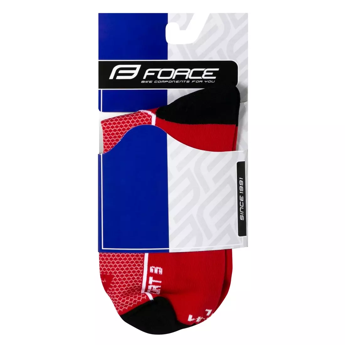 FORCE low cycling socks sport 3 black-red 9009017