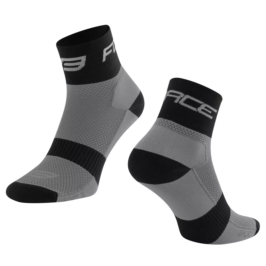 FORCE low cycling socks sport 3 grey-black 9009021