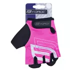 FORCE women's cycling gloves sport pink 905575-L