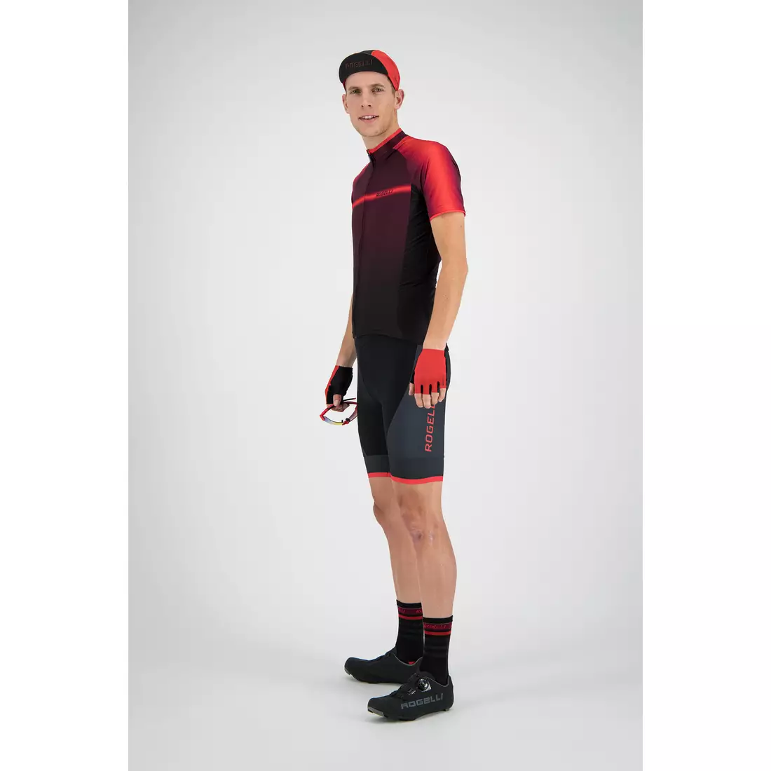 ROGELLI Fuse Men's bib shorts black/red 002.232 002.232