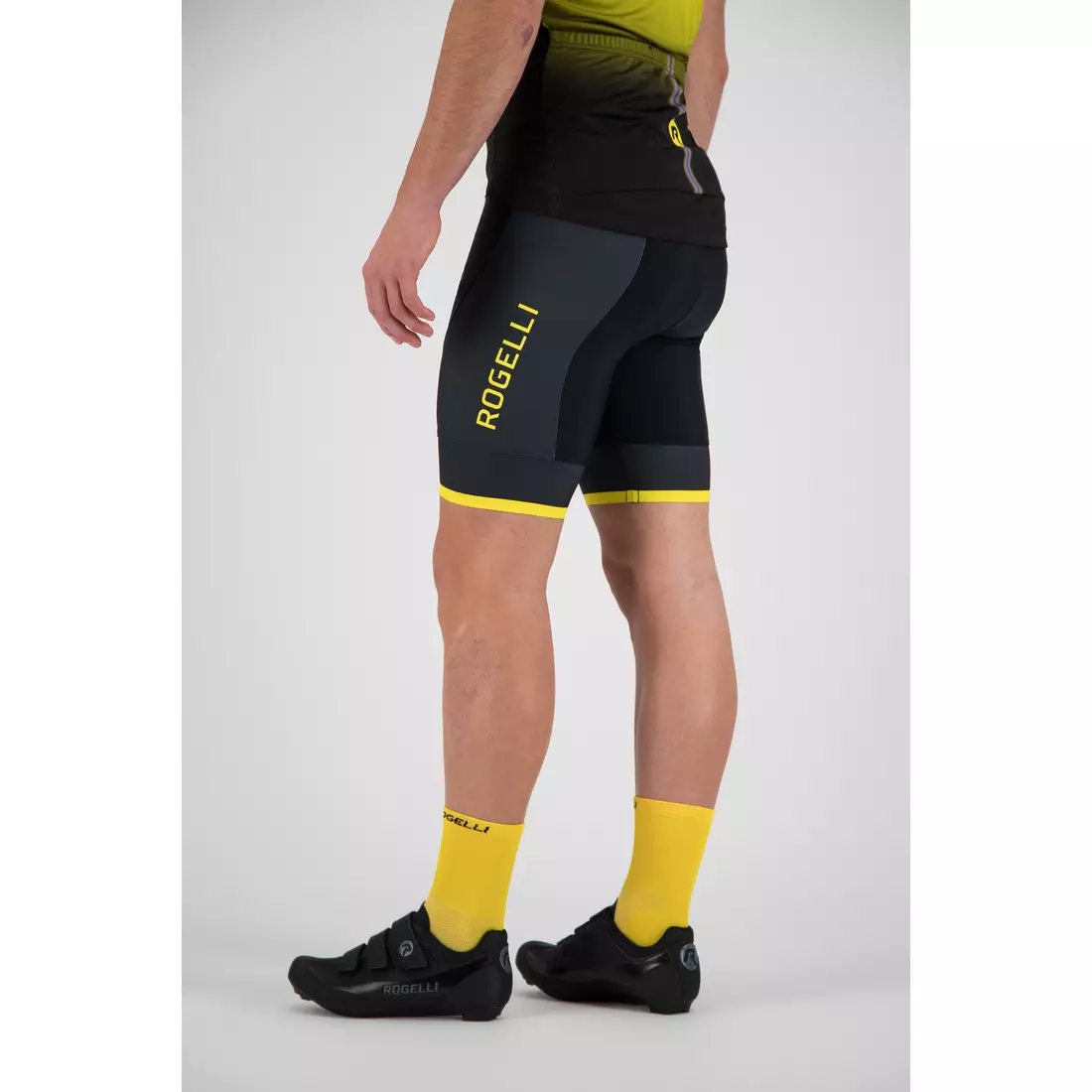 ROGELLI Fuse Men's bib shorts black/yellow 002.234
