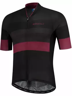 ROGELLI Peak black burgundy bicycle T-shirt 001.328