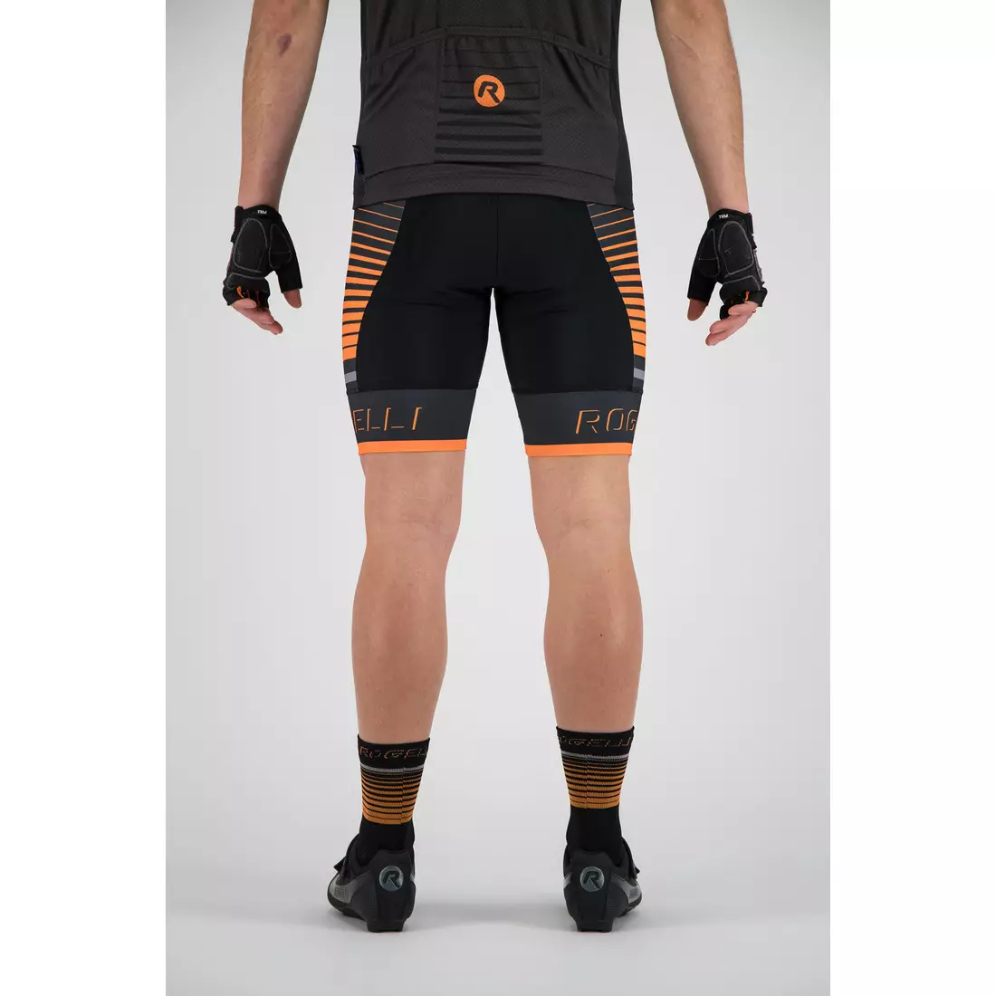 Rogelli HERI 002.239 Men Bike Bib shorts Black/Gray/Orange