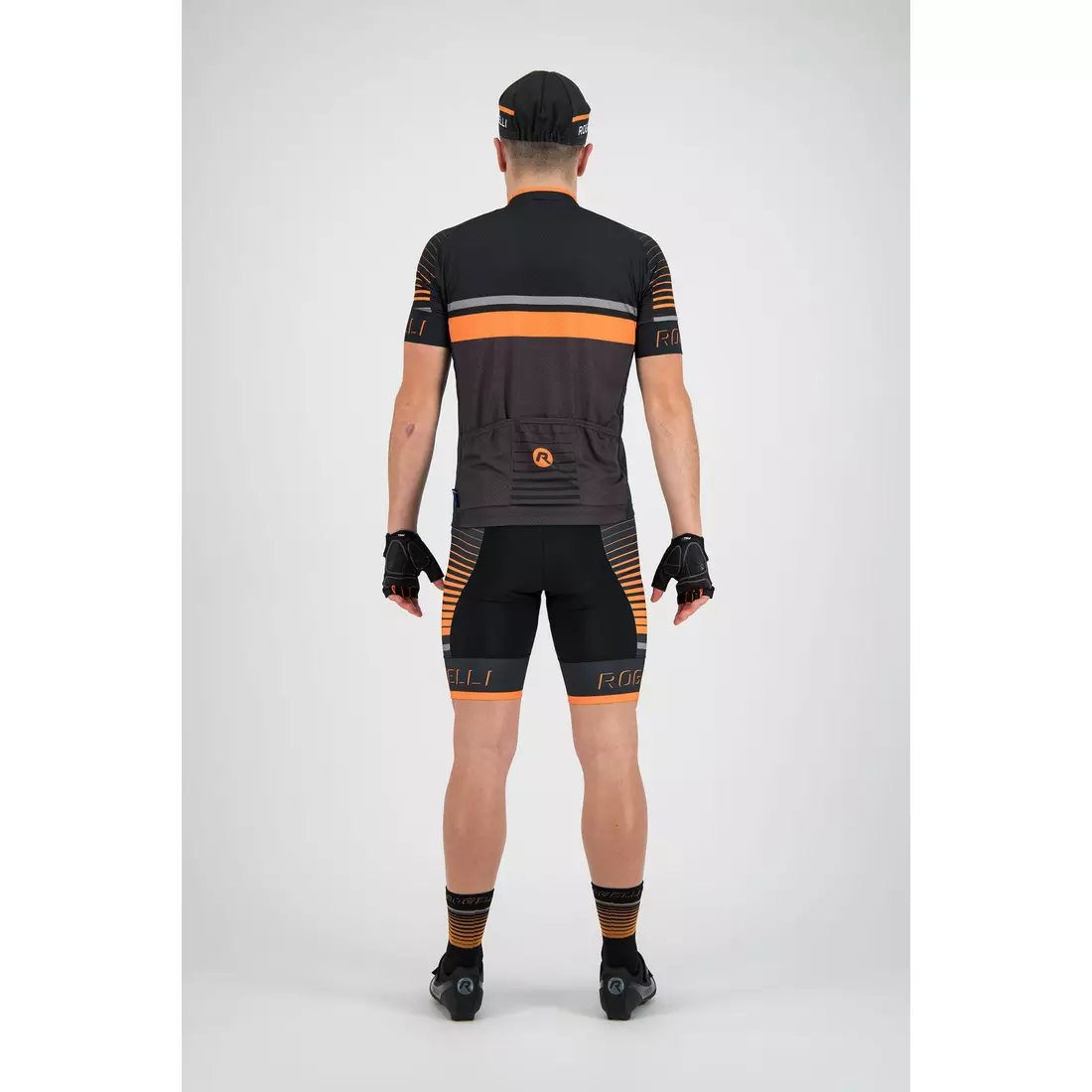 Rogelli HERI 002.239 Men Bike Bib shorts Black/Gray/Orange