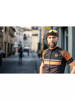 Rogelli HERO 001.264 Men bicycle t-shirt Grey/Black/Orange