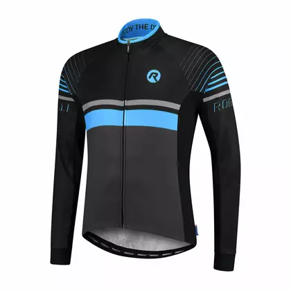 Rogelli HERO 001.266 Men bicycle sweatshirt Grey/ Black/ Blue