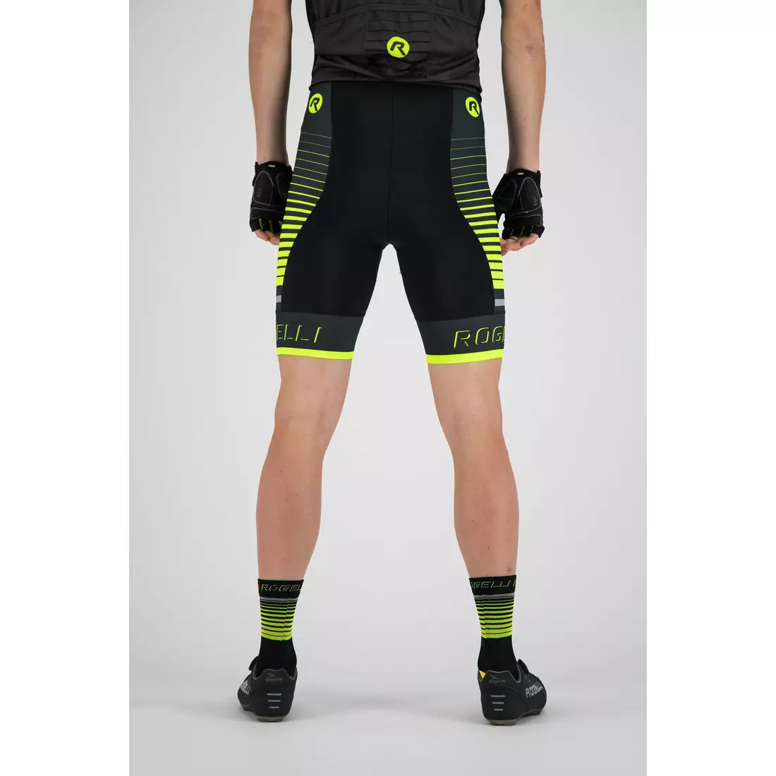 Rogelli HERO 002.236 Men Bike Bib shorts Black/Grey/Fluo