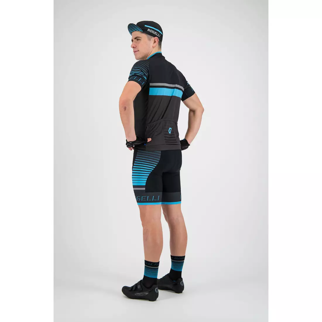Rogelli HERO 002.237 Men Bike Bib shorts Black/Grey/Blue