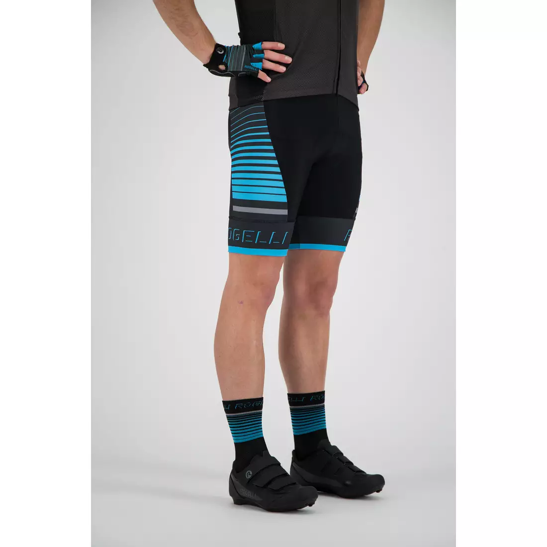 Rogelli HERO 002.237 Men Bike Bib shorts Black/Grey/Blue