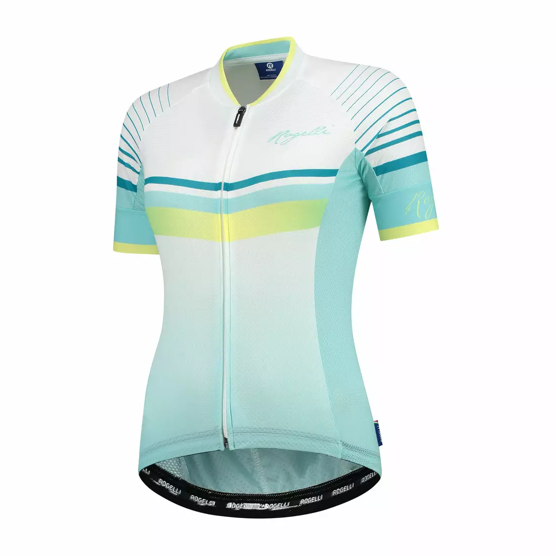 Rogelli Impress 010.163 Women bicycle T-shirt Turquoise/Yellow