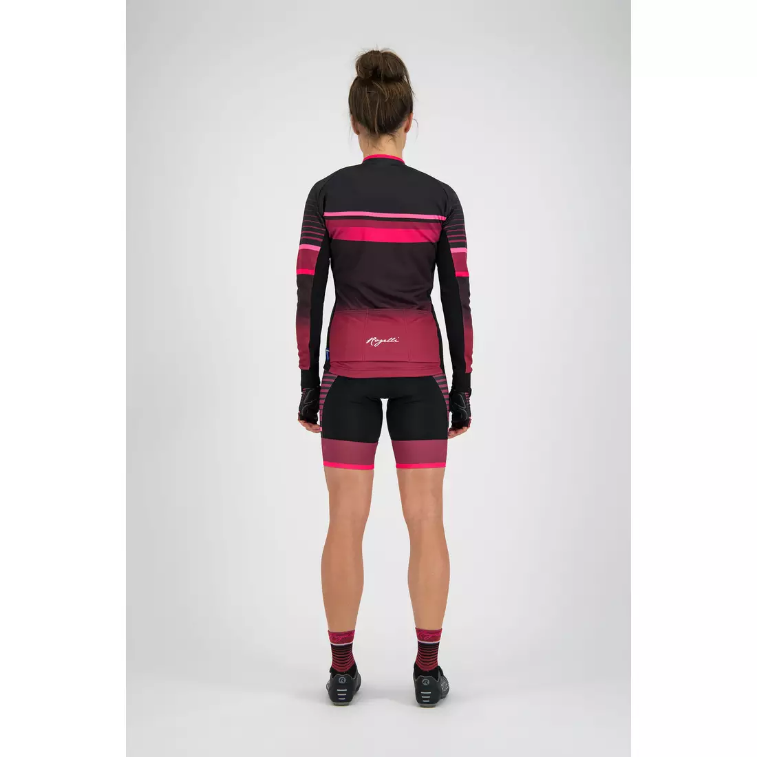 Rogelli Impress 010.191 Women bicycle sweatshirt Burgundy/pink