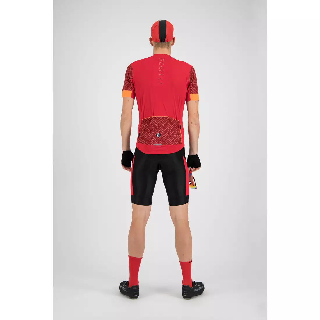 Rogelli TYRO 002.228 bike bib shorts Black/Red