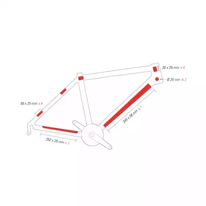 ZEFAL bicycle frame cover skin armor 12 pieces transparent ZF-2600