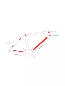 ZEFAL bicycle frame cover skin armor 12 pieces transparent ZF-2600