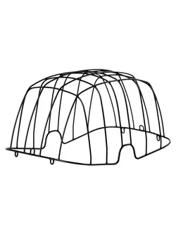 BASIL BUDDY SPACE FRAME Cover for the animal basket, fastening with straps, black BAS-74067