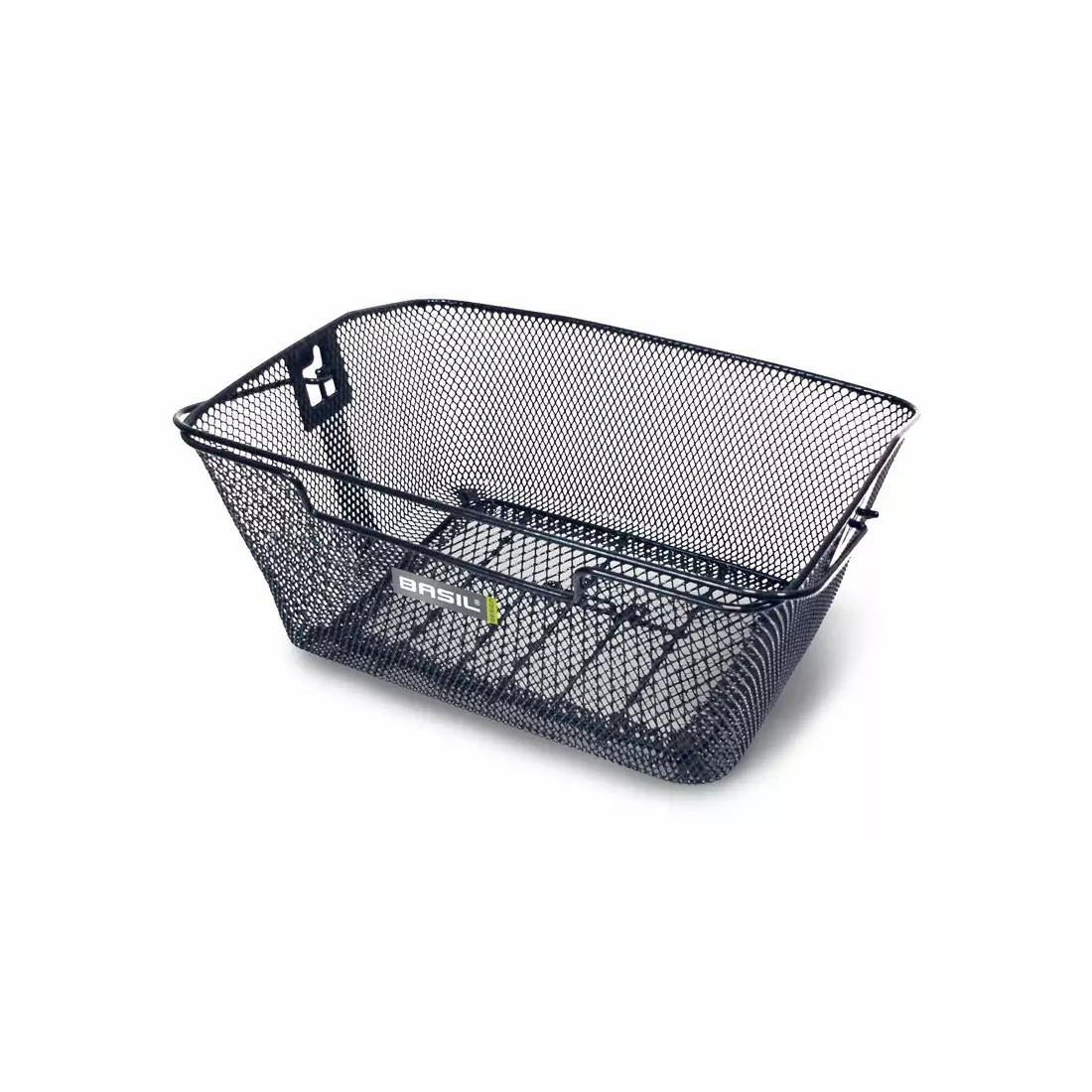 BASIL CAPRI bicycle basket for the rear carrier + fixing hooks, steel black BAS-11001