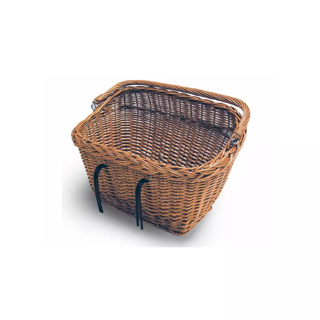 BASIL DUBLIN handlebar basket / bicycle rack, hook mount, wicker brown BAS-15008