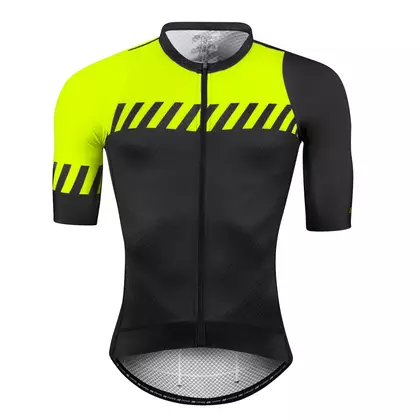 FORCE FASHION bicycle jersey black-fluo 900114-L