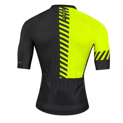 FORCE FASHION bicycle jersey black-fluo 900114-L