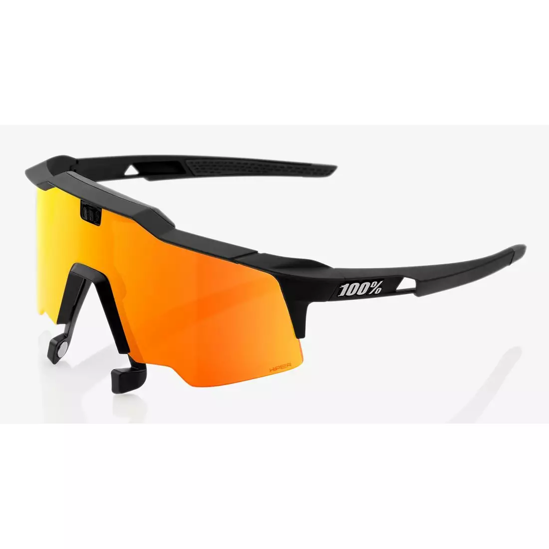 100% sports glasses speedcraft air soft tact black HiPER red multilayer mirror lens + clear lens STO-61004-100-43