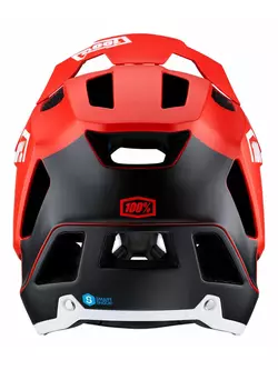 100% trajecta full face bicycle helmet red STO-80020-003-10