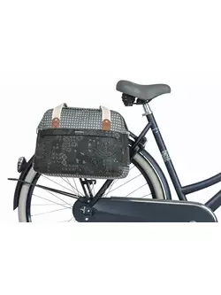 BASIL single rear bicycle pannier boheme carry all bag 18L charcoal BAS-18009