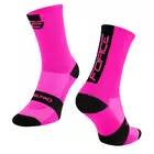 FORCE cycling / sports socks LONG PRO, pink, 9009057