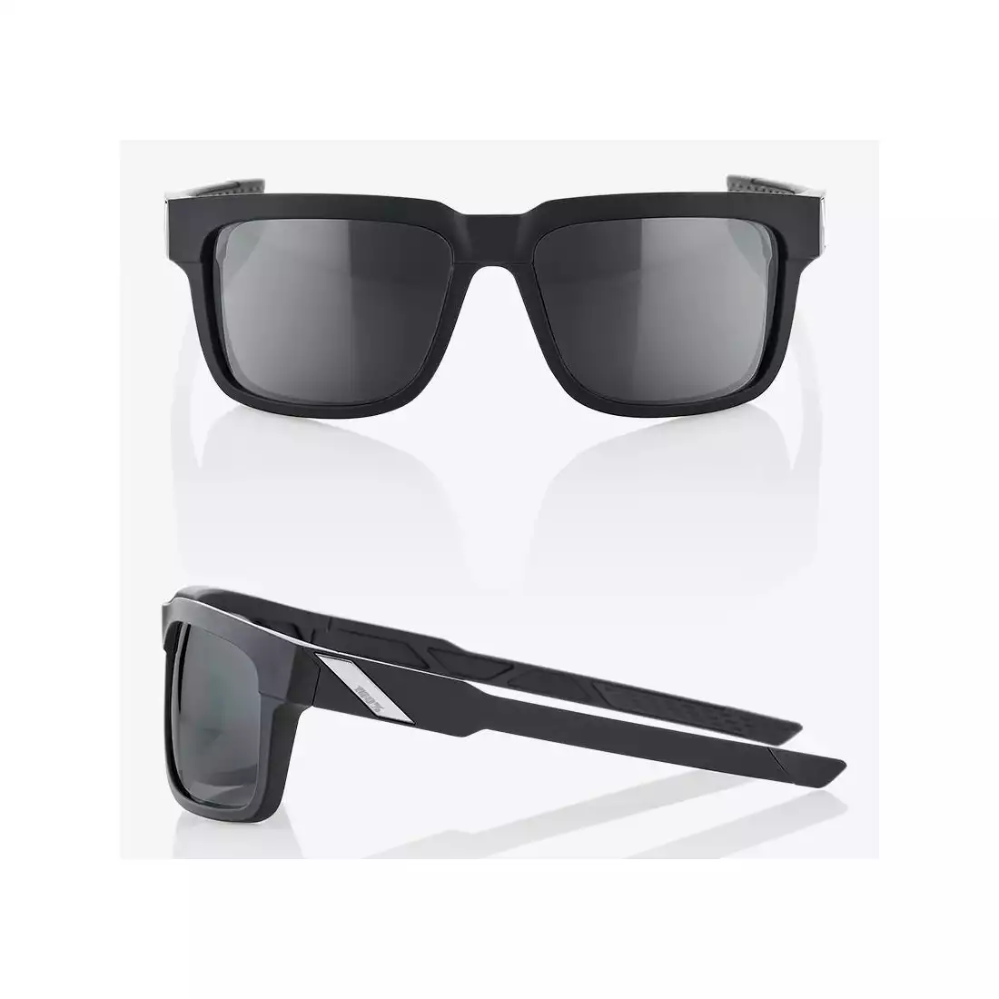 100% DAZE Cycling UV Sunglasses SOFT BLACK/SMOKE 