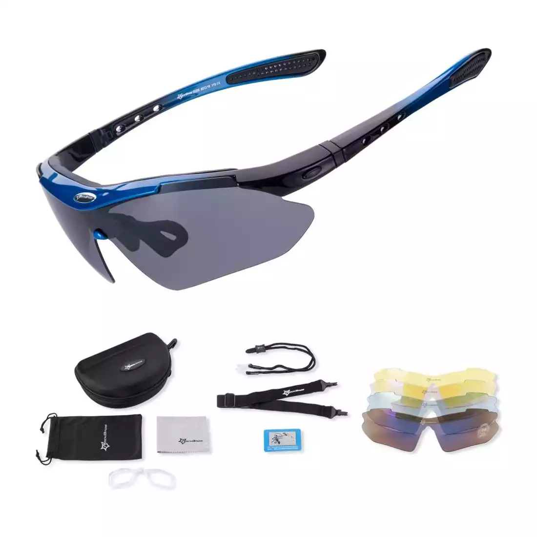 Cycling Glasses Polarized Sunglasses with 5 Interchangeable Lenses Bike Eyewear 