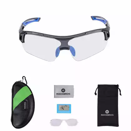 RockBros Anti-fog Outdoor Sports Glasses Fully Sealed Protective Goggle Black 
