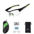 Rockbros 10113 bicycle/sports glasses with photochrome black and green