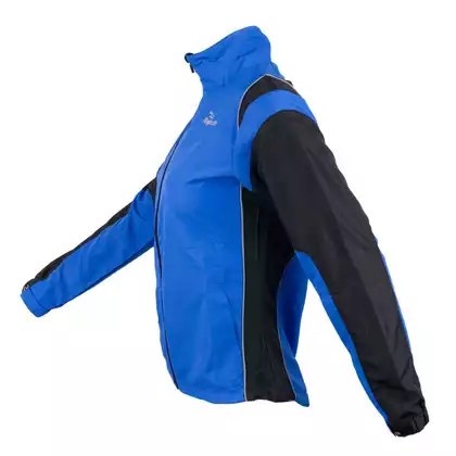 ROGELLI RUN ELVI - ultralight women's rain jacket, blue-black