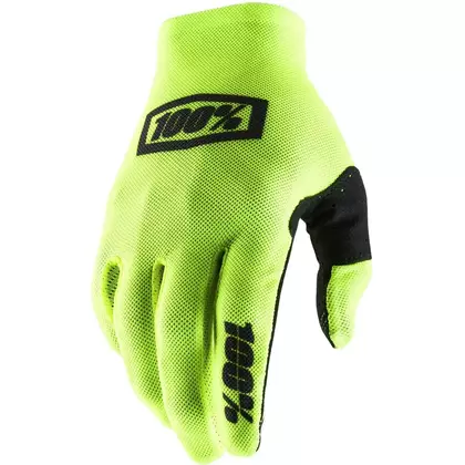 100% bicycle gloves celium fluo yellow STO-10023-322-12