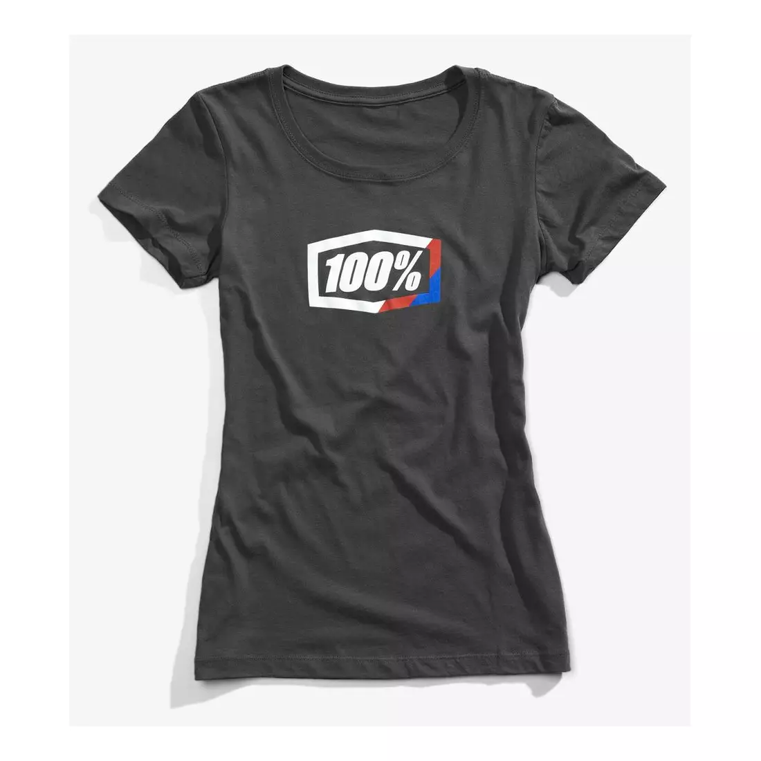100% ladies' short sleeve T-shirt stripes charcoal STO-28104-052-10
