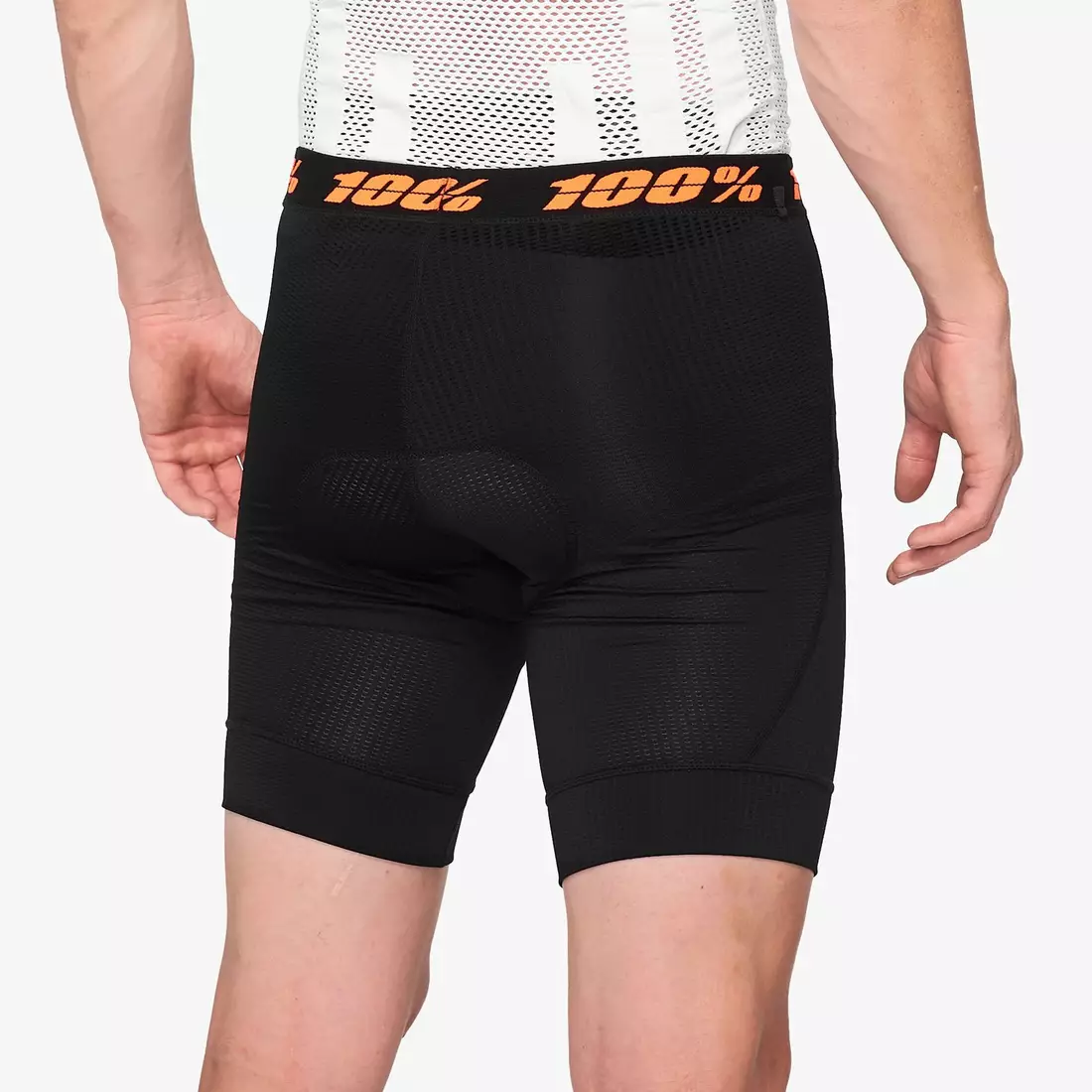 100% men's boxers with bicycle pads crux liner black STO-49901-001-28