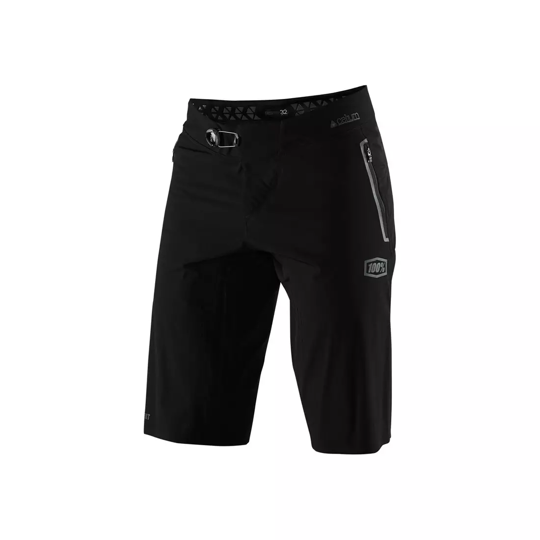 100% men's cycling shorts celium black STO-42210-001-38