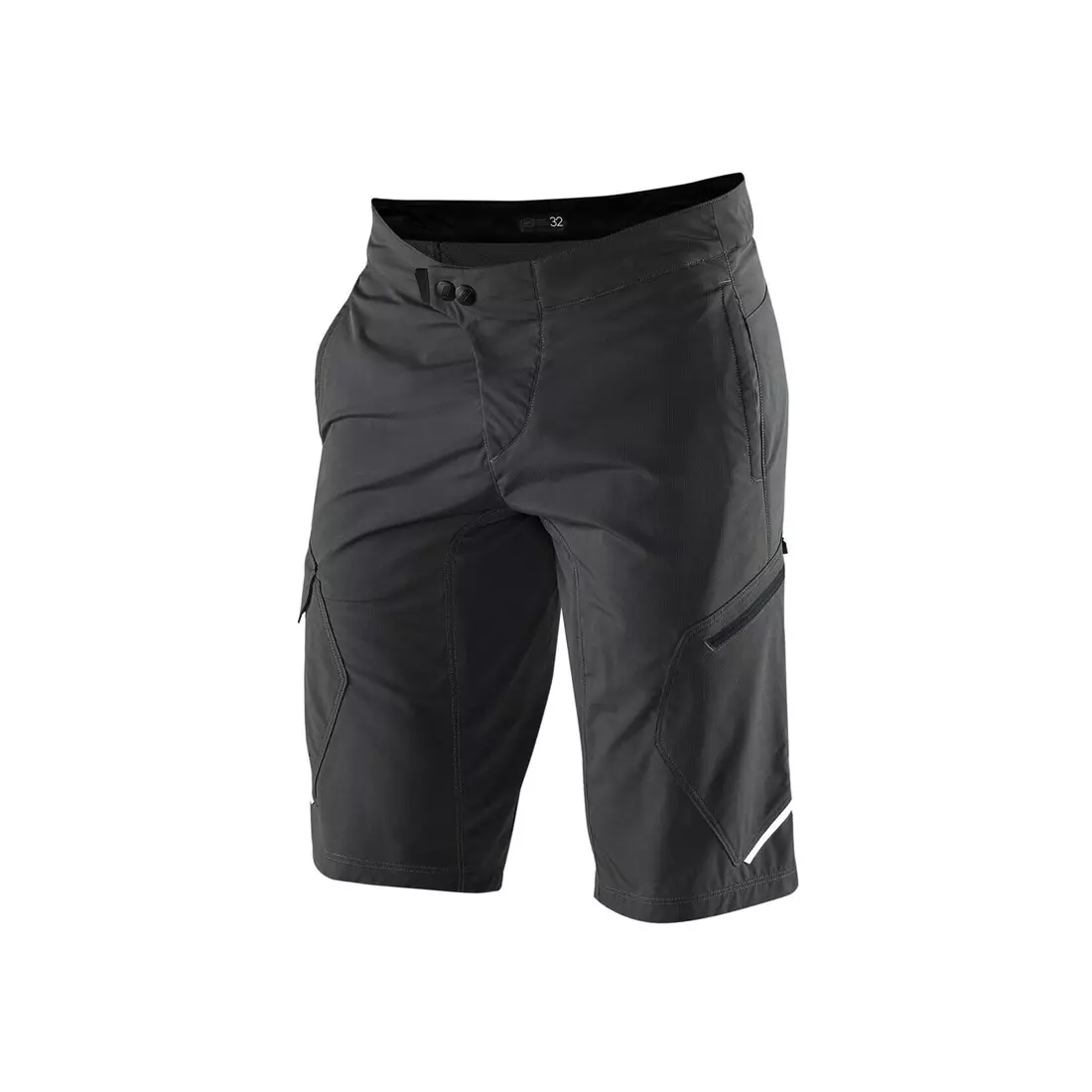 100% men's cycling shorts ridecamp charcoal STO-42401-052-30