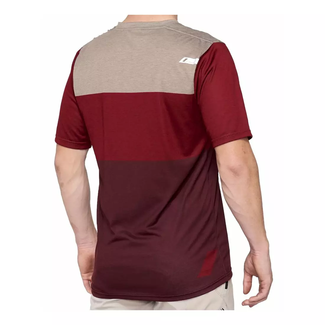 100% short sleeve men's shirt airmatic brick dark red STO-41312-037-10