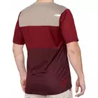 100% short sleeve men's shirt airmatic brick dark red STO-41312-037-10
