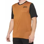 100% short sleeve men's shirt ridecamp terracotta black STO-41401-323-10