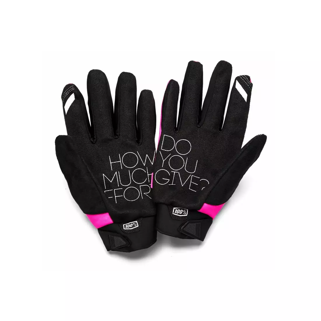 100% women's cycling gloves brisker cold weather, pink  STO-11016-263-10