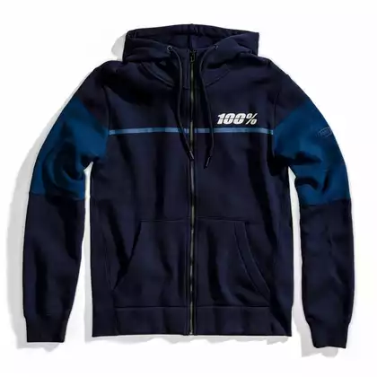 Bluza męska 100% EMISSARY Hooded Zip Sweatshirt Navy roz. S (NEW) STO-36029-015-10