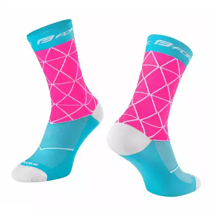 FORCE high sports socks EVOKE pink-blue 9009119